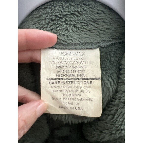 US Army Issue Gen lll Fleece in Foliage PolarTec Jacket Large/Long - Picture 5 of 11